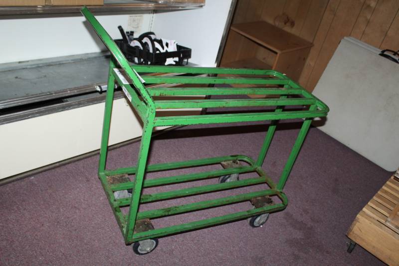 lot 40 image: 2-Tier Metal Utility Cart