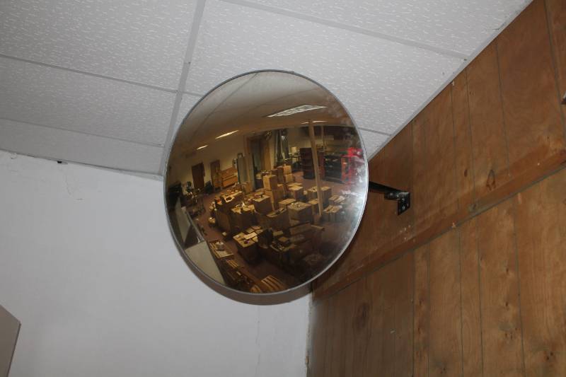 lot 71 image: Wall-Mount Corner Safety Mirror