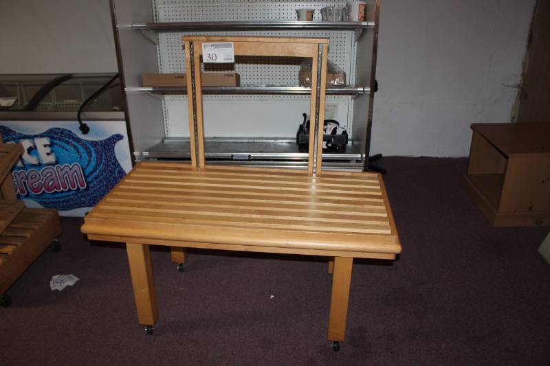 lot 30 image: Wood Produce Cart