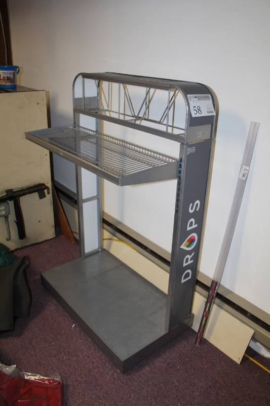 lot 58 image: Drops 2-Tier Wire Shelf Display Rack
