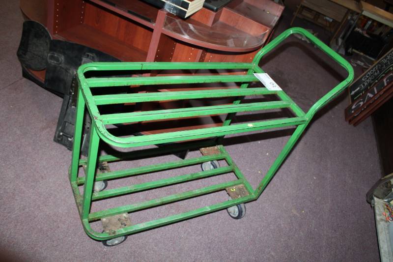 lot 39 image: 2-Tier Metal Utility Cart