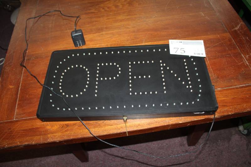 lot 75 image: Lighted OPEN Sign