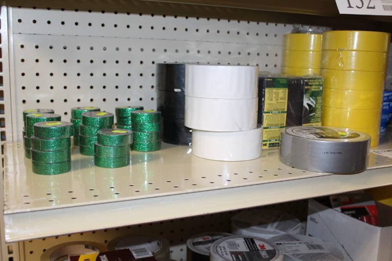 lot 133 image: Painters Tape, Plastic Tape, Duct Tape, 3M Sanding Sponges