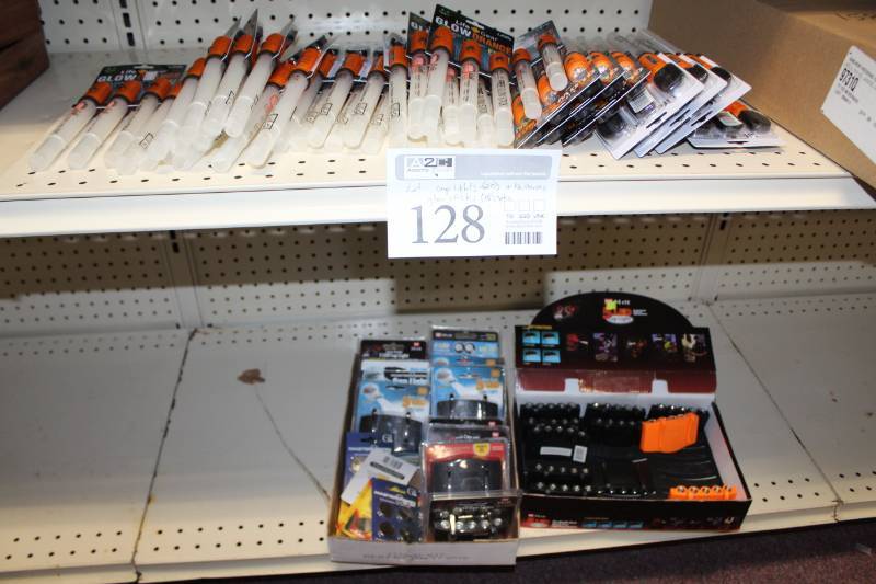 lot 128 image: Cup Lights, Batteries, Glow Sticks