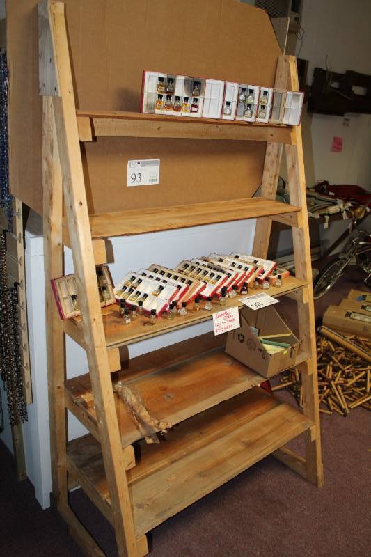 lot 93 image: 5-Tier Wood Display Rack