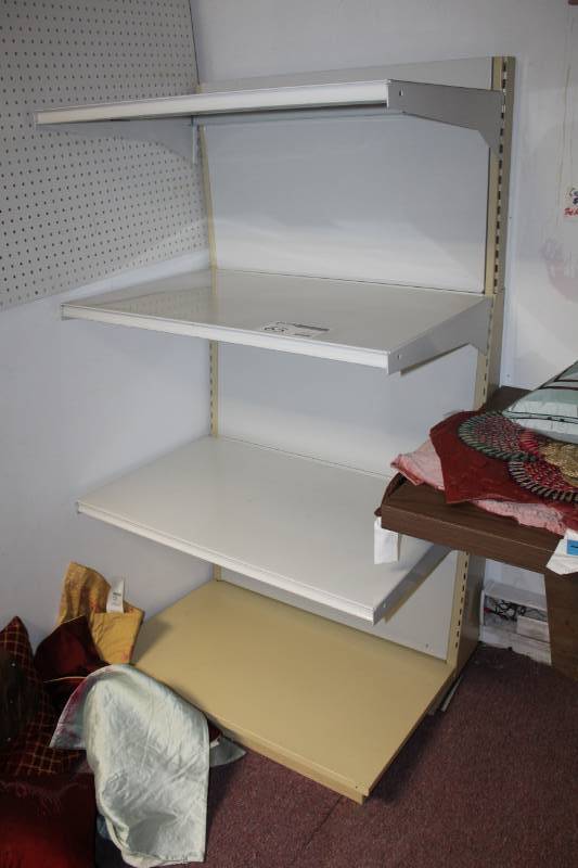 lot 65 image: Display Rack with 4-Adjustable Metal Shelves