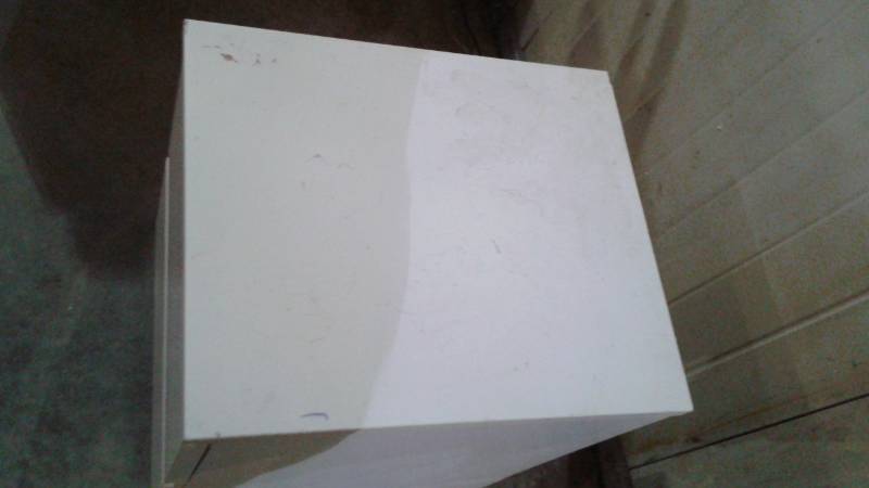 lot 63 image: White Night Stand, Used, Some Marks