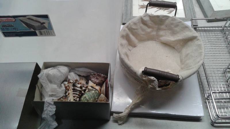 lot 89 image: Bin Filled With Household Items, Pictures