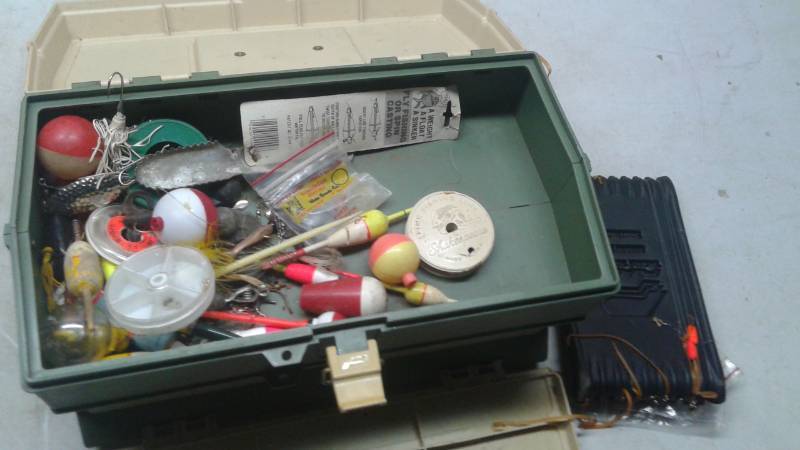 lot 10 image: Plano 707 Fishing Tackle Box, Used, Some Wear