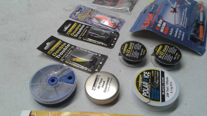 lot 21 image: Lot Of Fishing Items, Lures, Line, Hooks