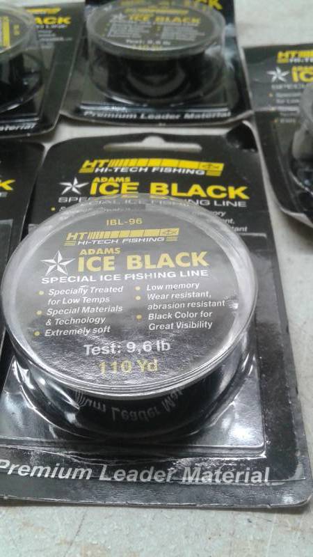 lot 23 image: Lot Of Five New Black Ice Fishing Line, 110 Yards, 9 pound Test