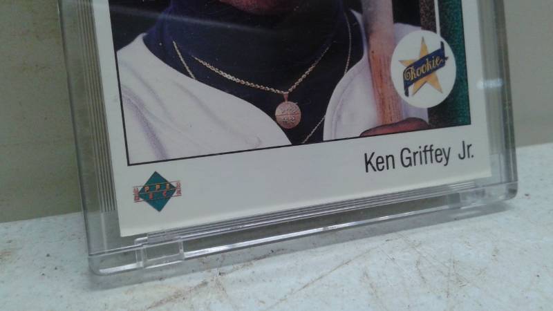lot 51 image: 1989 Upper Deck Ken Griffey Jr Rookie Baseball Card In Case