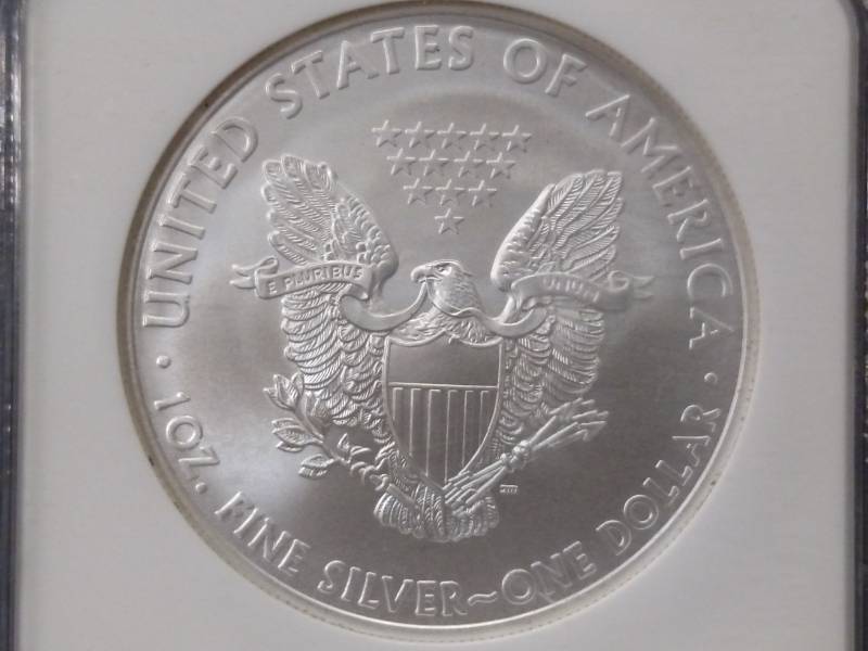 lot 59 image: 2008 NGC Gem Uncirculated Silver Ea...