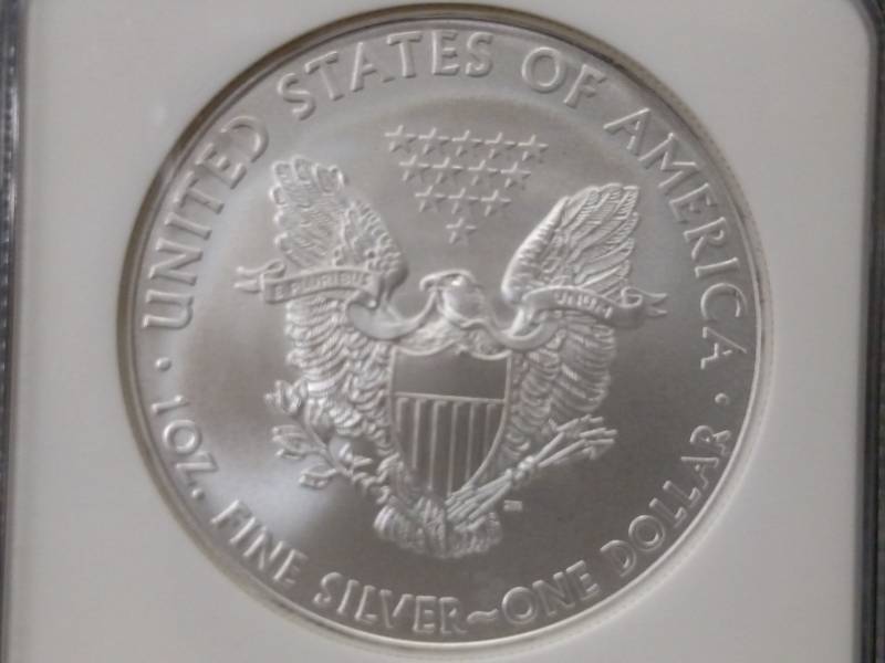 lot 60 image: 2008 NGC Gem Uncirculated Silver Ea...