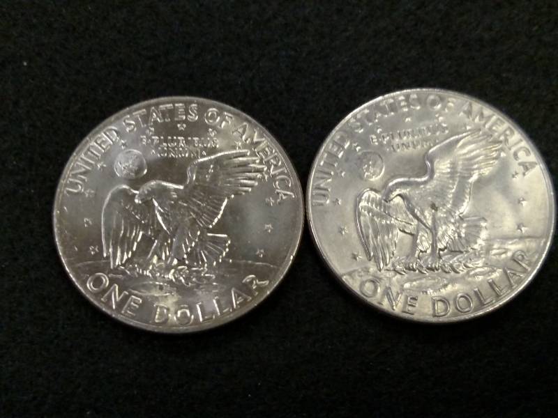 lot 61 image: 1971 D & 1978 D Eisenhower Dollars...