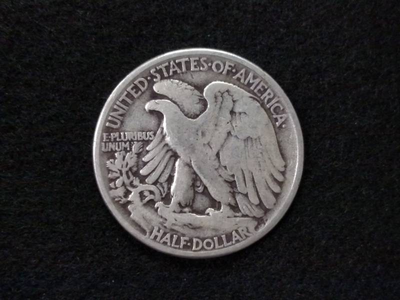 lot 72 image: 1943 Walking Liberty Silver Half Do...