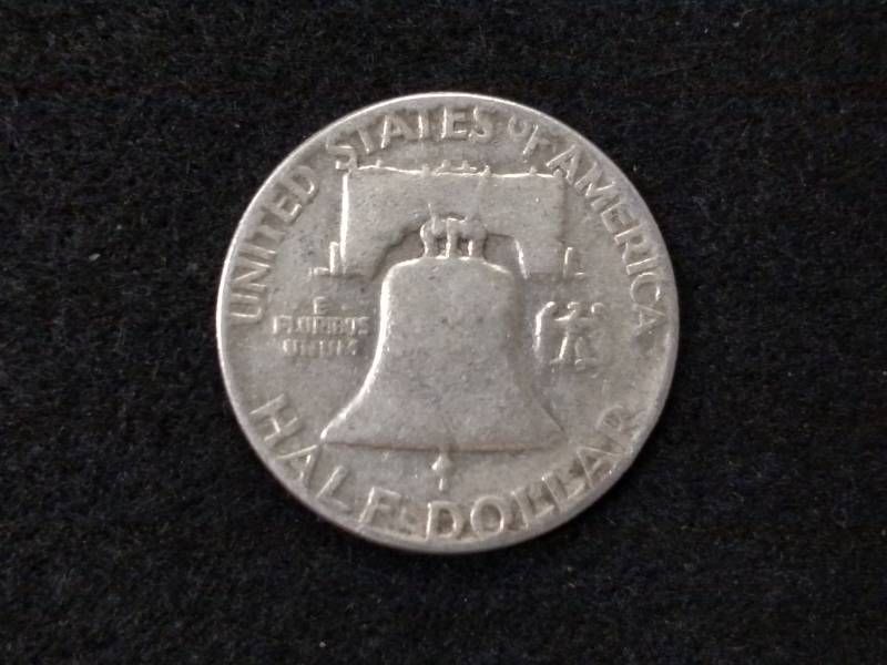 lot 81 image: 1954 Franklin Silver Half Dollar...