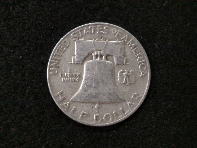 lot 82 image: 1954 D Franklin Silver Half Dollar...