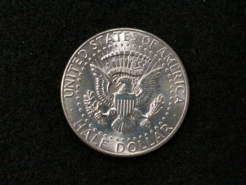 lot 91 image: 1964 D BU Franklin Silver Half Doll...