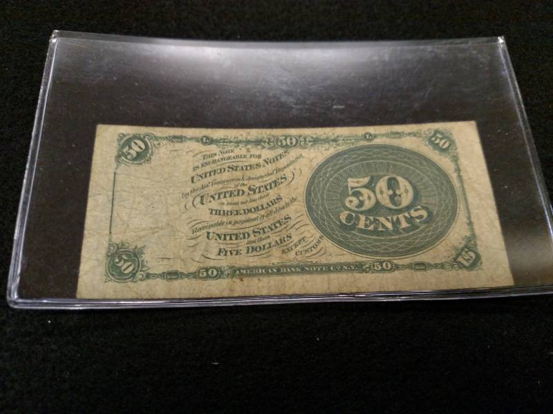 lot 118 image: 50 Cents Fractional Currency Note, ...