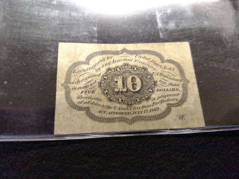 lot 121 image: 10 Cents Fractional Currency