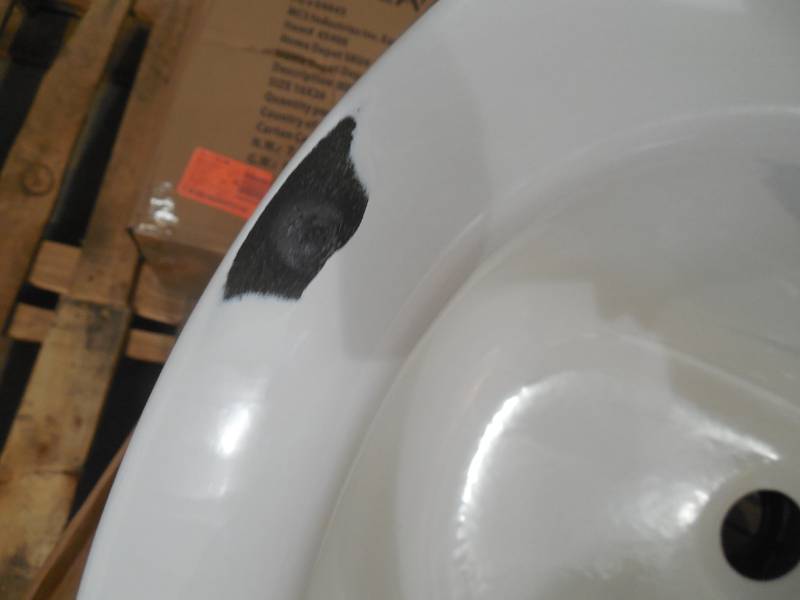 lot 88 image: Bootz Industries Laurel Round Drop-In Bathroom Sink in White