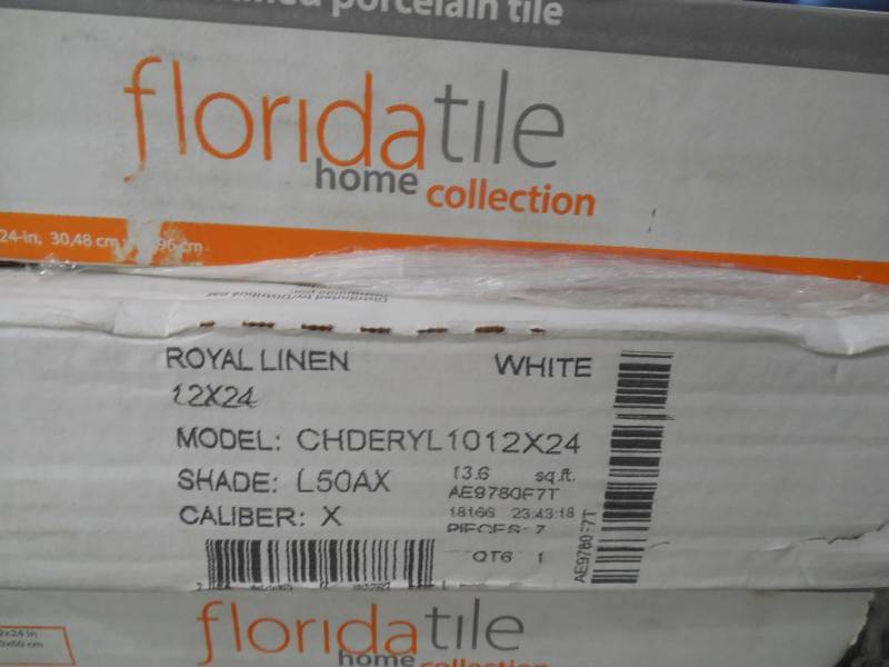 Florida Tile Home Collection Royal Linen White 12 in. x 24 in