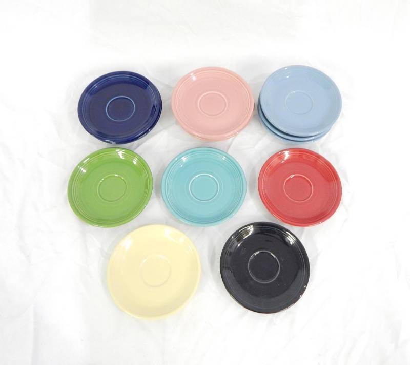 Lot of Homer Laughlin Fiesta Dinnerware Ceramic Saucers