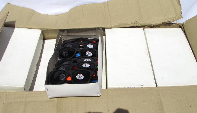 Huge Case of New Vintage 1990s Old Style and Old Style Light Beer Sunglasses