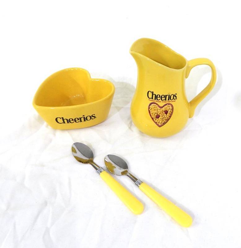 Ceramic Cheerios Pitcher and Bowl Set