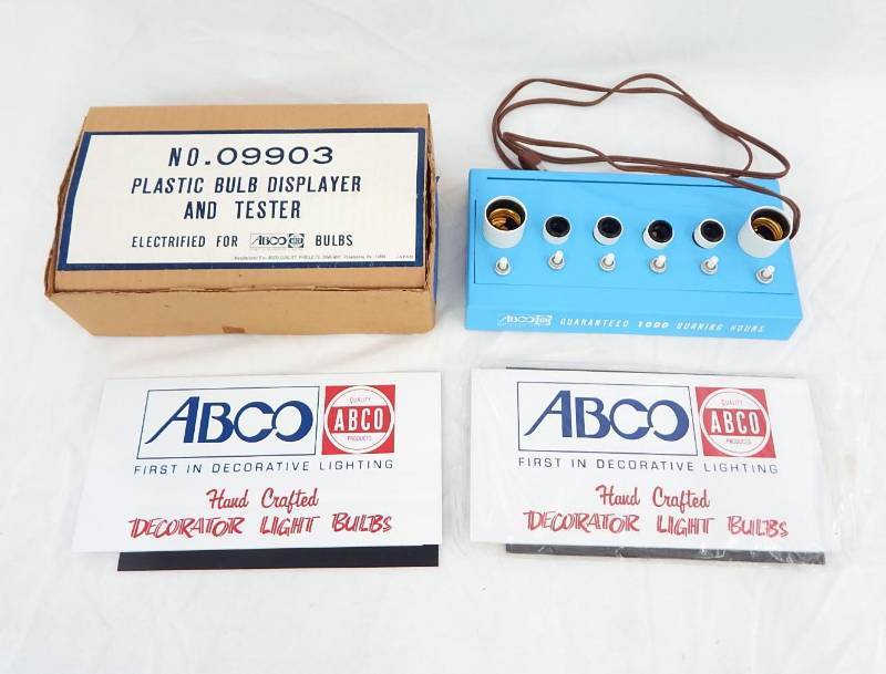 Vintage ABCO Quality Products Bulb Display and Tester