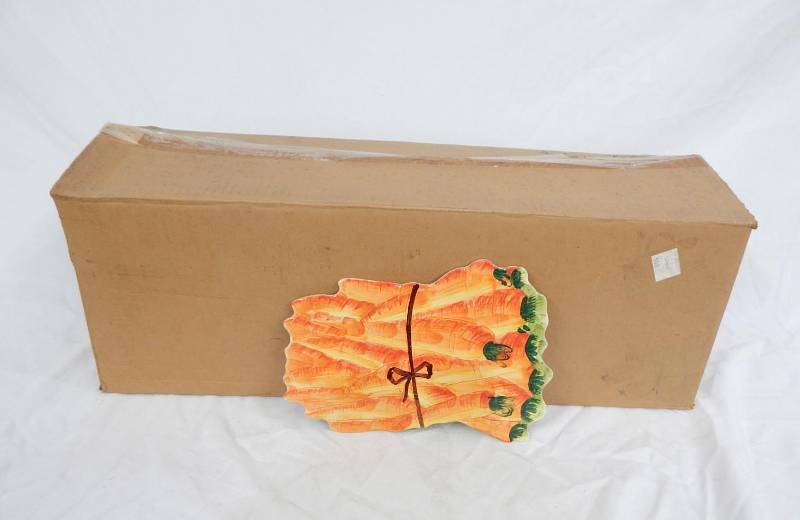 Case of New Vintage Ceramic Carrot Themed Trivets