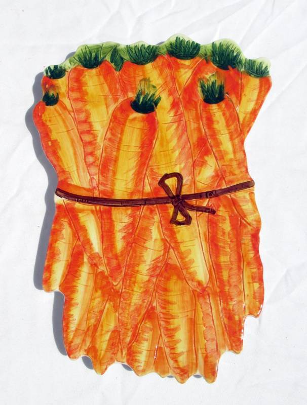 Case of New Vintage Ceramic Carrot Themed Trivets