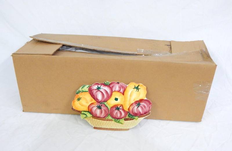 Case of New Vintage Ceramic Tomatoes and Peppers Themed Trivets