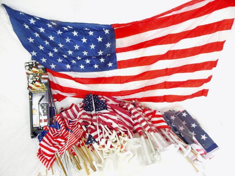 Huge Lot of New American Flags
