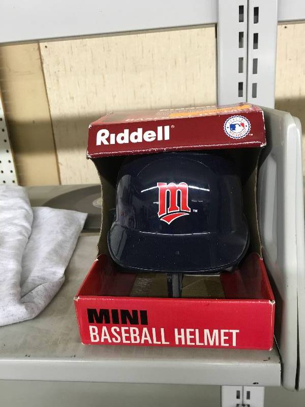 lot 107 image: Minnesota Twins Riddell Mini Baseball Helmet