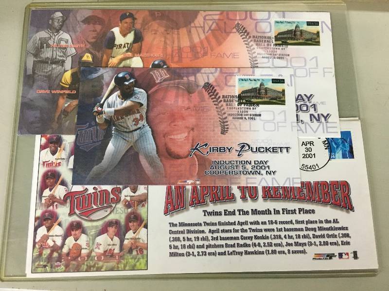 lot 116 image: Three Minnesota Twins First Day Envelopes