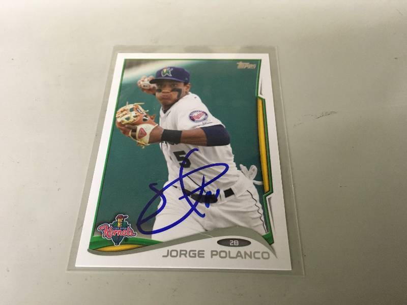 lot 126 image: Autographed Jorge Polanco Rookie Card - Twins Hero
