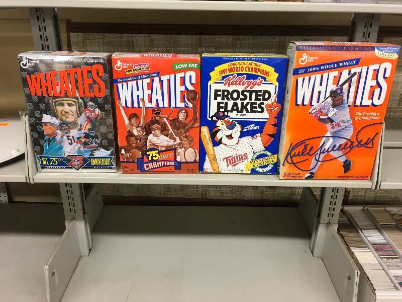 lot 170 image: Four Sport Cereal Collector Boxes