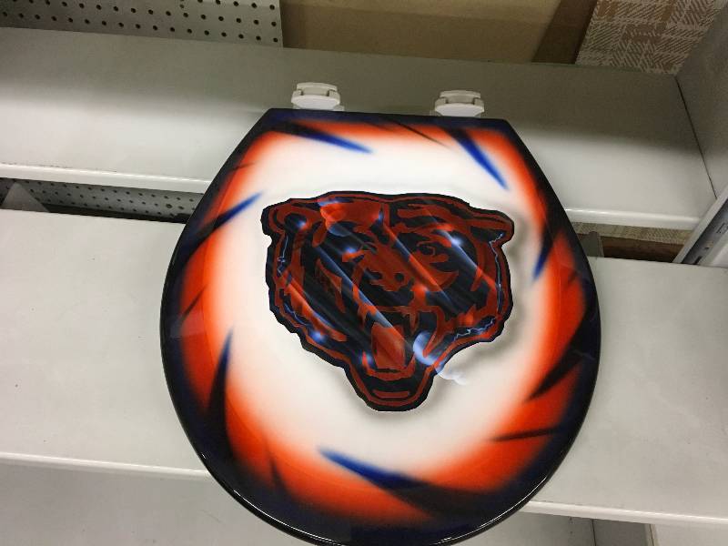 lot 172 image: Chicago Bears Toilet Seat Wall Art