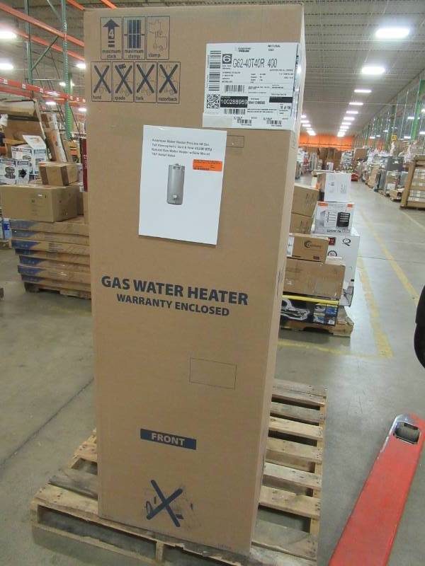 lot 17 image: American Water Heater Premier Plus ProLine 40 Gal. Tall Atmospheric Vent 6 Year 40,000 BTU Natural Gas Water Heater wTop Mount T&P Relief Valve, G62 40T40R 400 - New in Box