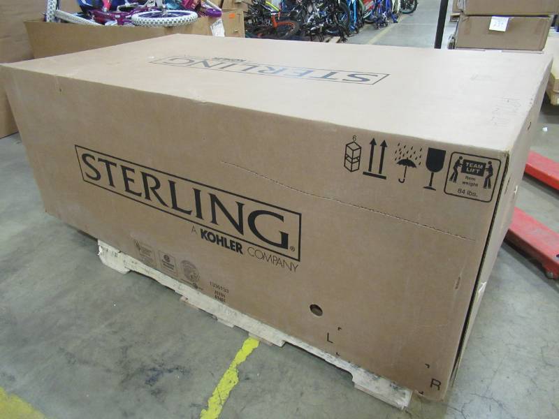 lot 25 image: Sterling Ensemble 60-in White with Left-Hand Drain, 71121810-0