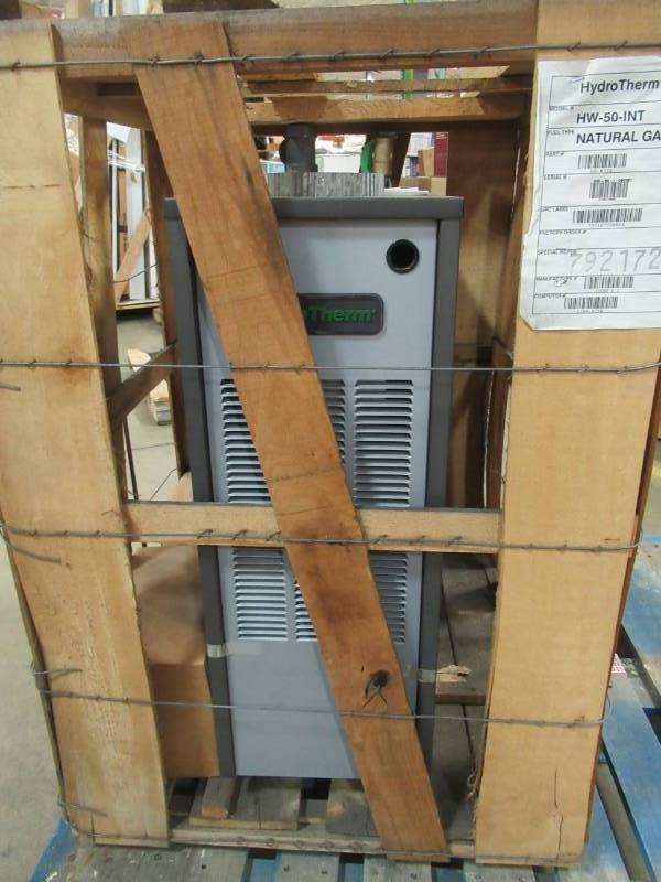 lot 9 image: Hydro Therm Gas Fired Low Pressure Residential Boiler - Natural Gas, HW-50-INT - NEW IN CRATE