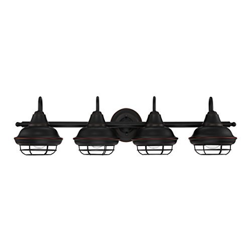 lot 108 image: Designer Impressions Charleston Oil Rubbed Bronze 4 Light Wall SconceBathroom Fixture, 10013