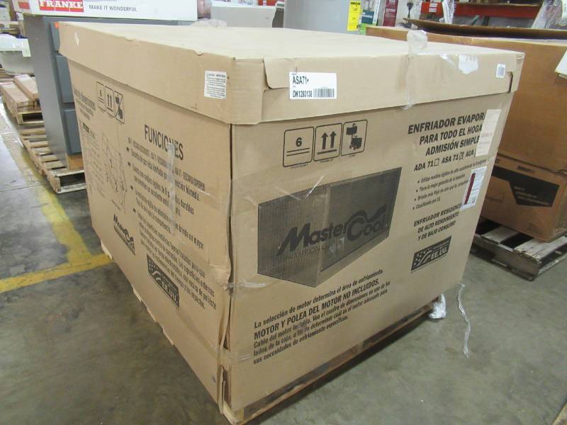 lot 193 image: Mastercool 7000 CFM Side-Draft WallRoof 8 in. Media Evaporative Cooler for 2300 sq. ft. (Motor Not Included) ASA71