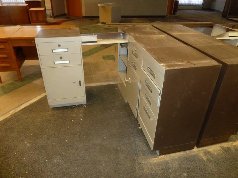 lot 22 image: Steel Counter Cabinets End