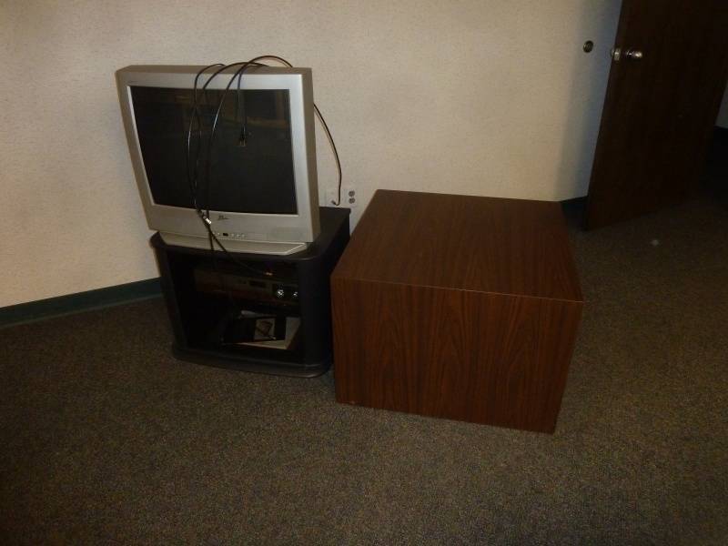 lot 31 image: TV & box stand