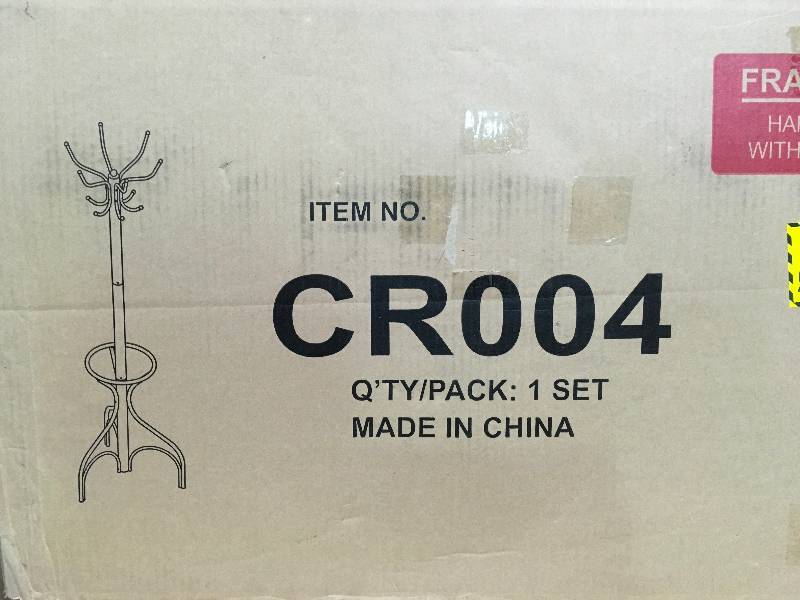 lot 8 image: MegaHome Black 12-Hook Coat Rack not used