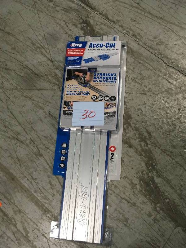 lot 30 image: Kreg 48 in. Accu-Cut Aluminum Circular Saw Track in good condition