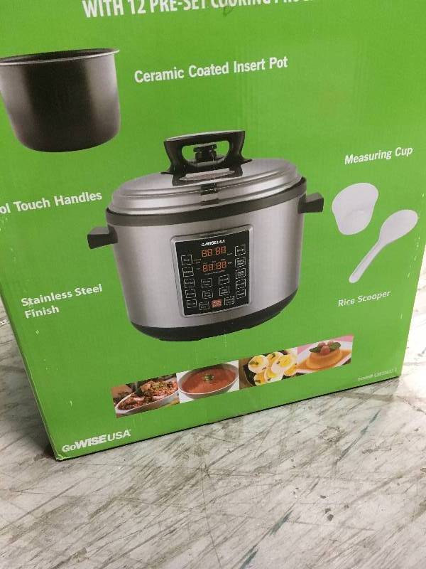 GoWISE USA 14 Qt. Electric Pressure Cooker XXL with 12 Presets USED in good condition KX REAL DEALS HASTINGS TOOLS HOUSEWARES and MORE AUCTION K BID